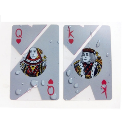 Description custom wholesale PVC transparent playing cards factory